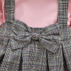 Dress Korean Plaid long sleeve fake two piece princess skirt