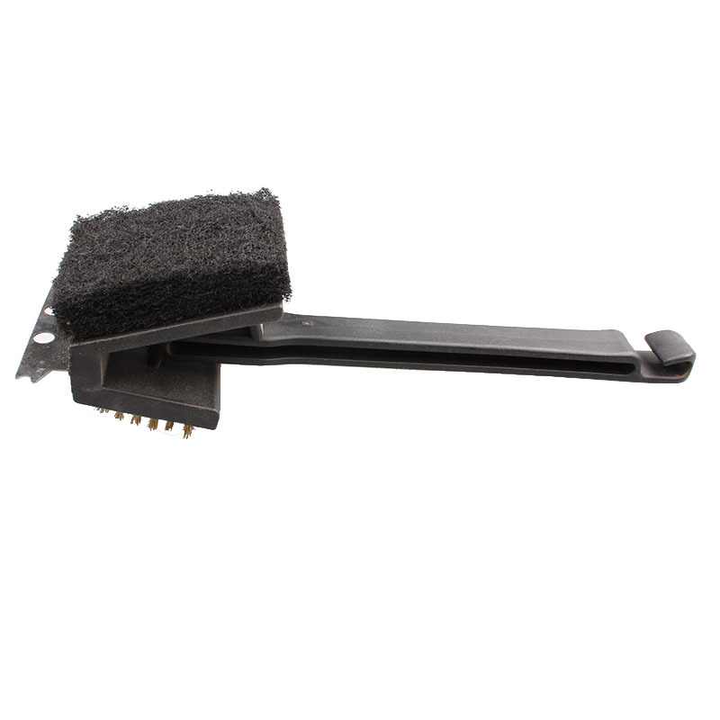 Parrilla de barbacoa al aire libre cepillo de limpieza mango PP cepillo de alambre de cobre cepillo de alambre de hoja de acero herramienta de barbacoa cepillo Amazon