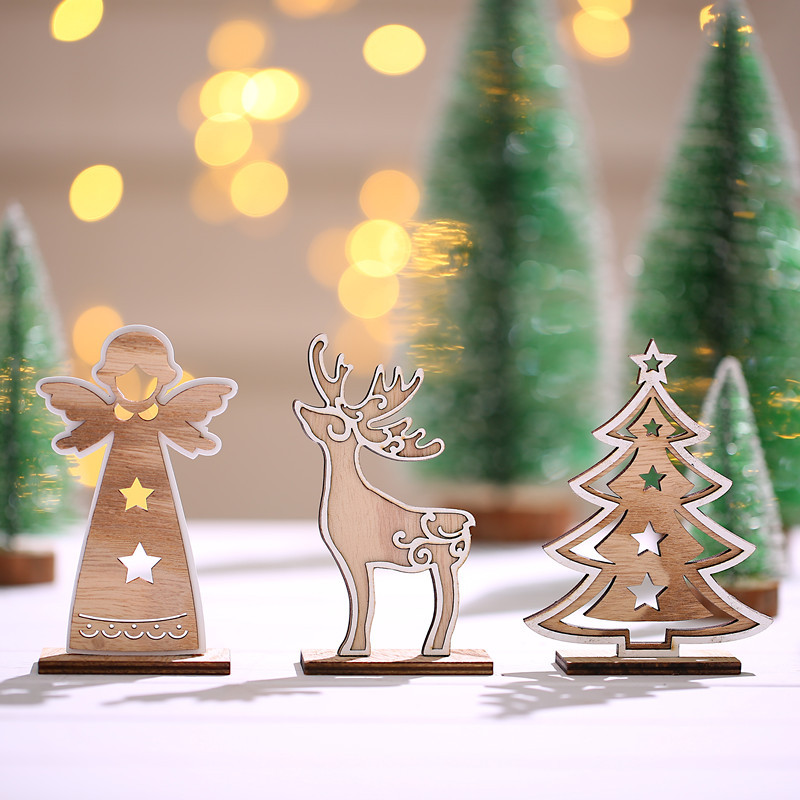15g Weight Ornaments Event & Party Supplies Christmas Fashion Christmas Tree Elk Wood Party Ornaments