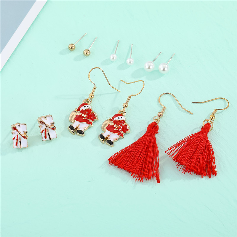 Conjunto De Pendientes De Moda Navideña display picture 1