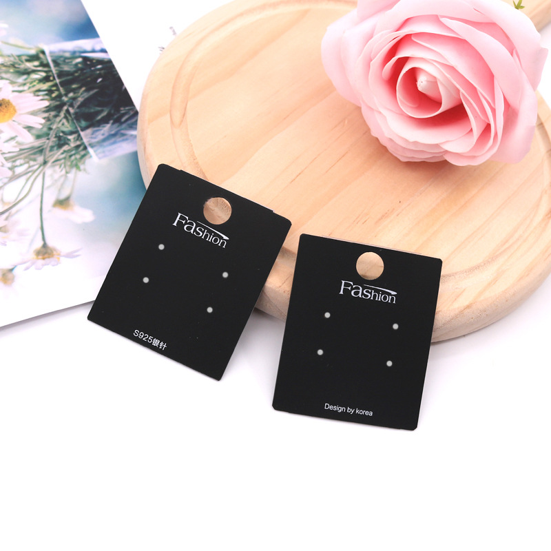 耳环卡片现货黑色首饰包装现货项链卡纸韩版新款银饰925耳钉挂卡
