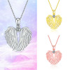 Angel wings, fashionable necklace, pendant, wish, suitable for import, new collection, European style, wholesale