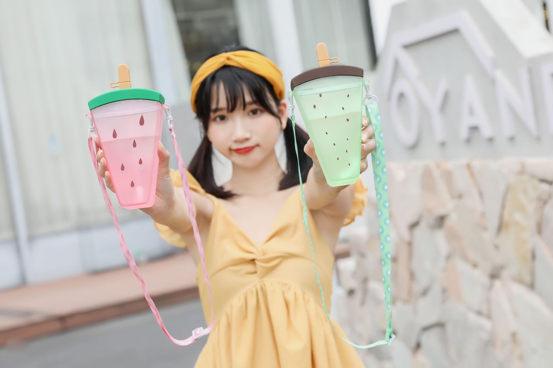 Casual Cute Fruit Pc Pp Silica Gel Water Bottles display picture 1