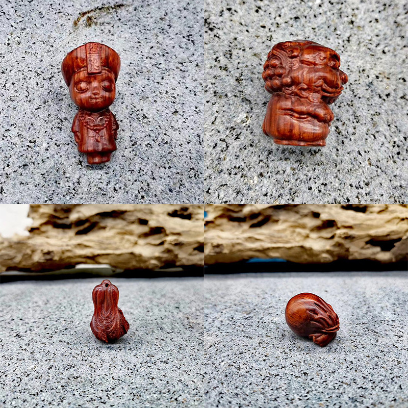 紫檀木手机挂件 紫檀手机链 鼠年饰品 木雕工艺品 可定制尺寸|ms
