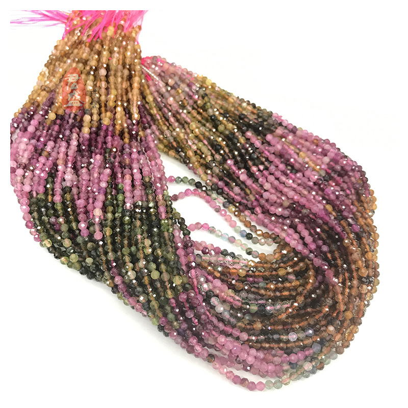 Caramelo natural turmalina ángulo de corte perlas sueltas pulsera collar pendientes horquilla borla anillo DIY accesorios la joyería al por mayor image 6