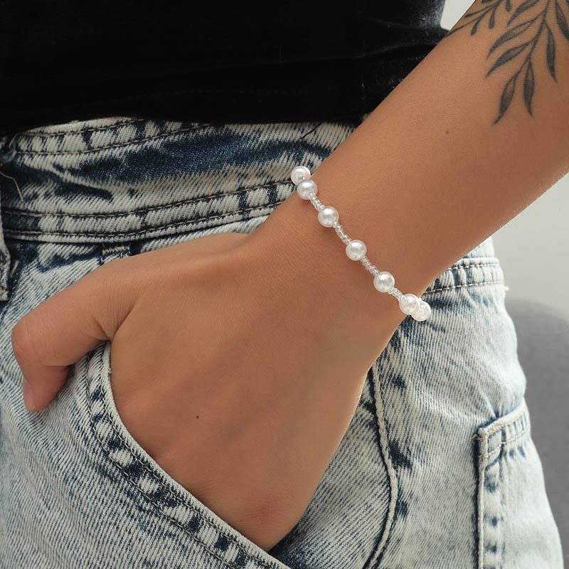 Crystal Pearl Bracelet display picture 1