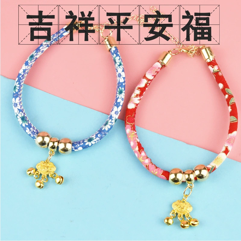 Ошейник для кошек Ошейник ручной работы для домашних животных Ошейник на удачу Безопасный безопасный ошейник с подвеской