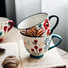 Ceramics, big Scandinavian painted cup, custom made
