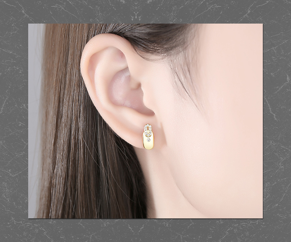 Retro Diamond Geometric Silver Earrings Wholesale display picture 2