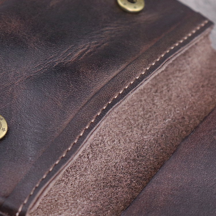 New Plant Tanned Leather Zero Wallet for Women's Minimalist Cover Style Large Capacity Card Storage Used Wrinkle Bag_voghion.com