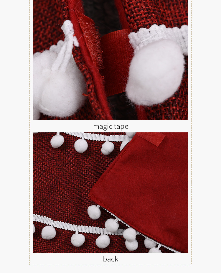 Christmas Howe Bei Christmas Decorations White Ball Ring  Tree Dress Red Hair Ball Tree Dress Tree Bottom Dress Atmosphere Layout_voghion.com