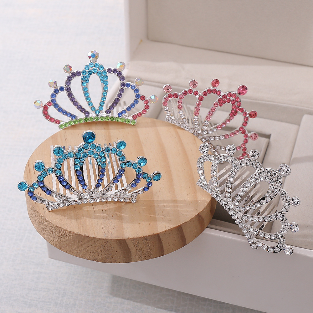 Fashion Crown Alloy Inlay Rhinestones Hair Combs 1 Piece display picture 5