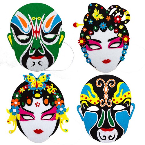 Opera and Peking Opera masks Children's Chinese style creative handmade DIY material package non-woven paste painting
