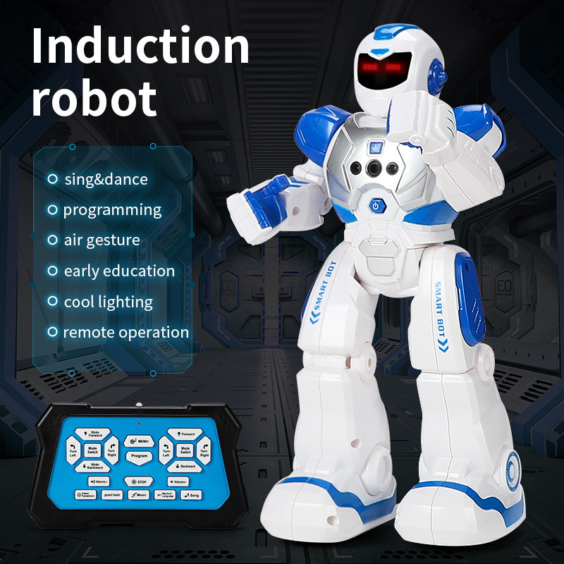 Mechanical War Police Early Education Intelligent Robot Exclusive for Cross-Border Electric Singing Infrared Induction Children's Remote Control Toy