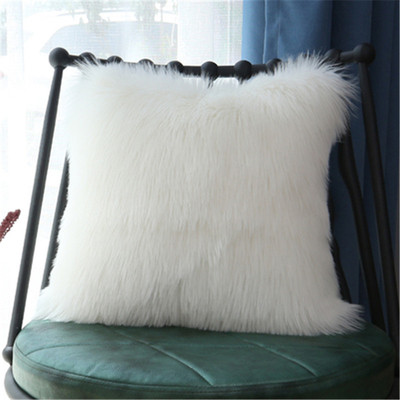 European style customized wool Plush Pillowcase wool Cushion lovely ins sofa Bedside Maomao Pillows Pillow