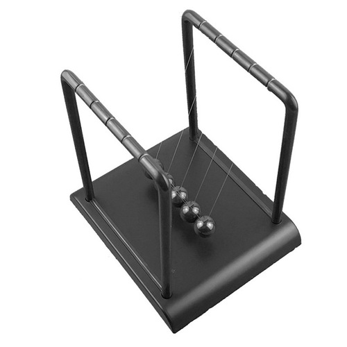 All black Newton pendulum ball, generous billiard ball, Newton's cradle physical model, creative home desktop decoration gift