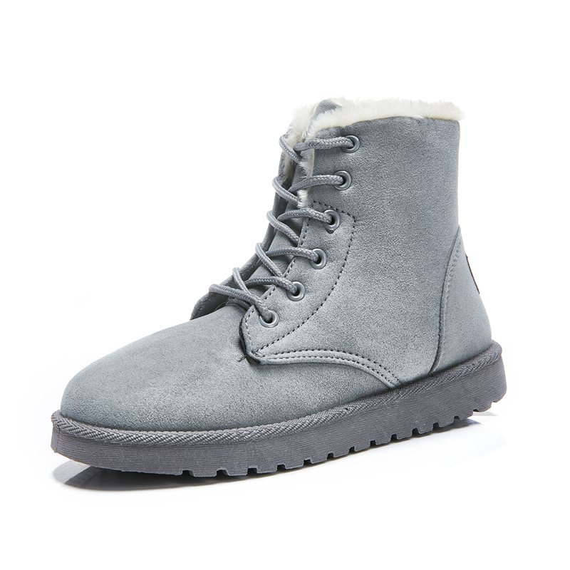 Nuevo invierno forrado de lana gruesa botas de nieve de las mujeres zapatos de algodón caliente botas cortas Martin botas de Comercio Exterior más zapatos de tamaño