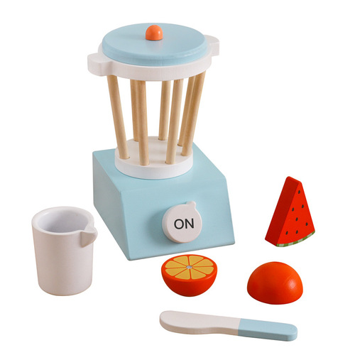 Play house wooden kitchen life home appliances toys children's simulation oven bread machine juicer Qieqiele kitchen utensils