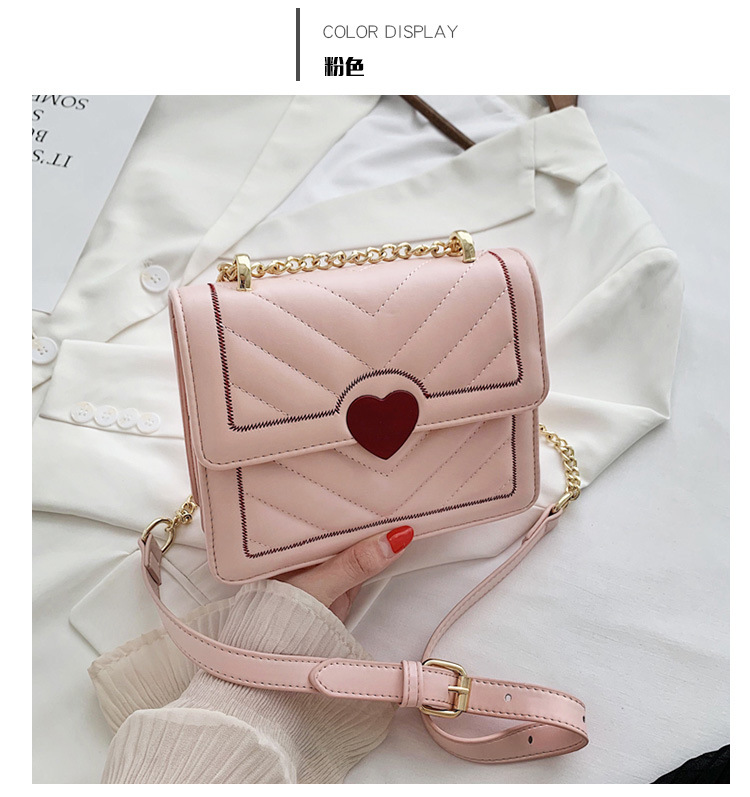 Neue Trendige Mode One Shoulder Chain Bag Textur All-match Messenger Small Square Bag display picture 5