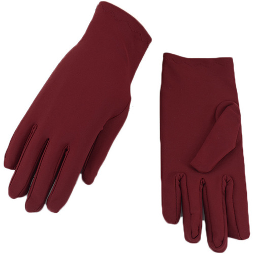 Spandex gloves, thin men's and women's driving gloves, stretchy black and white ceremonial dance performance spandex industrial gloves