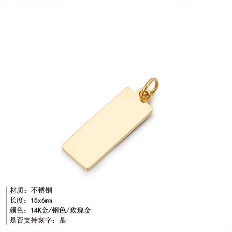 Round, Heart Shape Pattern Basic Style Round Heart Shape DIY Jewelry Accessories 316 Stainless Steel  Vacuum Plating 14K Gold Plated Basic DIY Jewelry Accessories