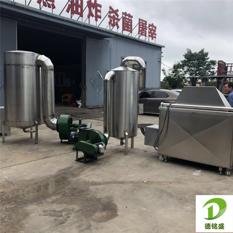 东北鳕鱼皮油炸锅 自动投料出料面条鱼油炸机 银针鱼油炸机