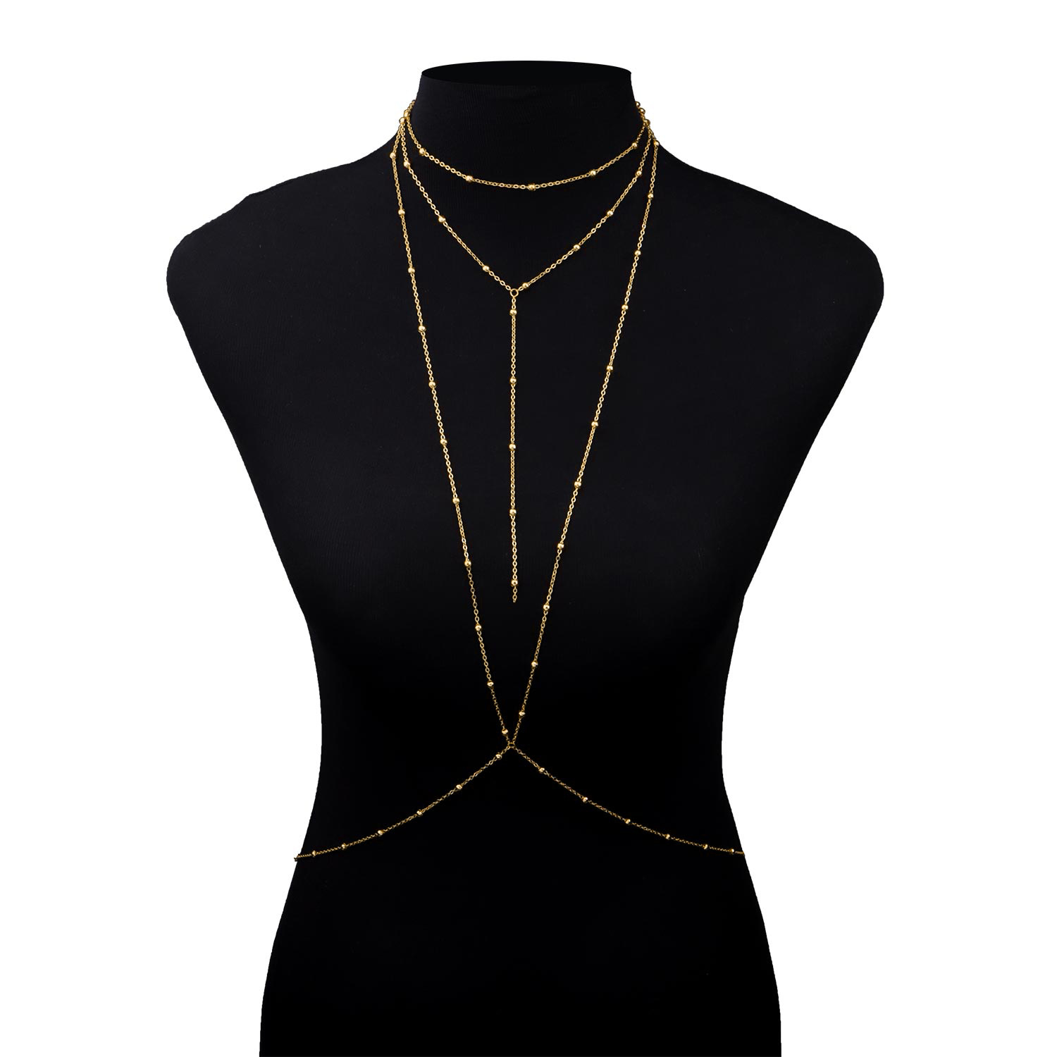 Fashion Solid Color Alloy Plating Body Chain display picture 1
