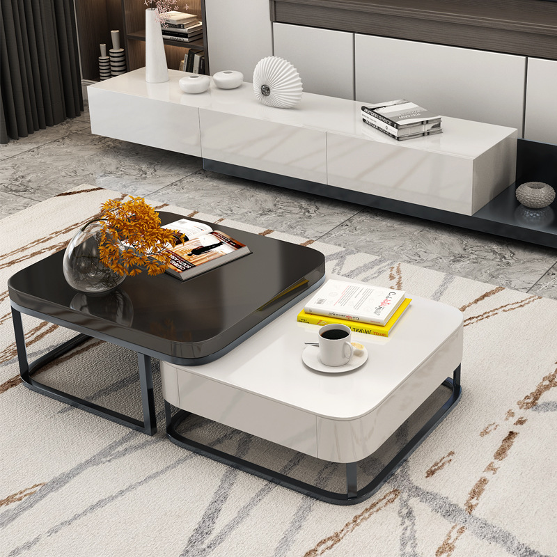 Mesa de café TV gabinete pequeño apartamento combinación traje italiano minimalista gabinete de audio pintura moderna luz lujo piso gabinete OFERTA ESPECIAL