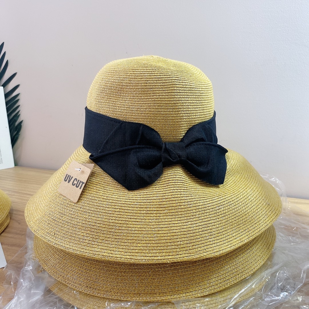 孙俪娘娘同款草帽子出口日本外贸夏季可折叠防UV防晒帽子女遮阳帽详情图8