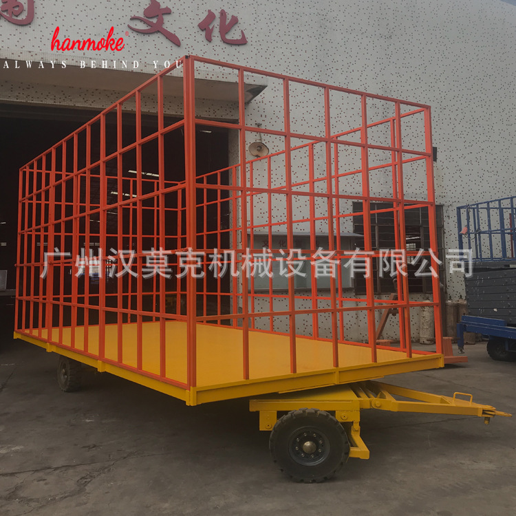 非标定 制5吨叉车牵引平板拖车高品质平板拖车牵引重型工厂直销