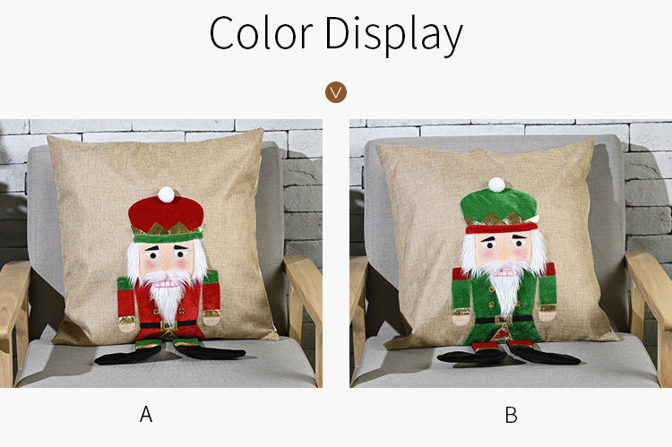 Christmas Decorations Walnut Soldier Pillowcase display picture 1