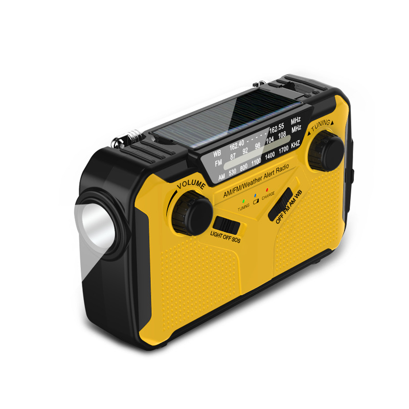 Nueva Prevención de Desastres y pronóstico del tiempo solar mano energía emergencia radio con energía móvil portátil al aire libre image 4