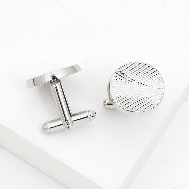 Round Spiral Pattern Cufflinks display picture 9