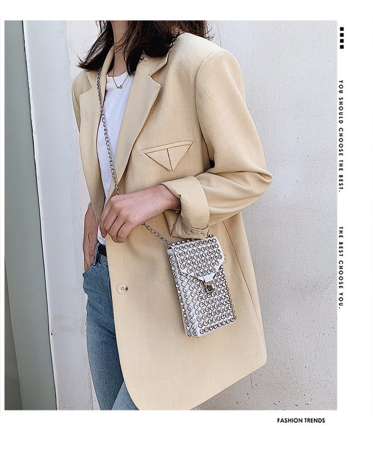 New Fashion Mini Retro  Diamond Shoulder Messenger Bag display picture 28