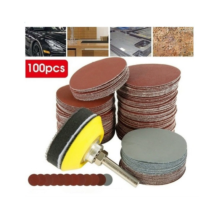 1-дюймовый флокированная бумага 25MM диск наждачная бумага 100 шт.