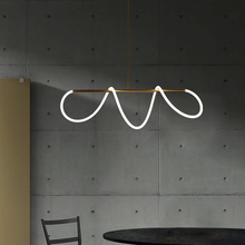 北歐創意極簡LED吊燈現代簡約客廳卧室書房自由造型樣板房燈具