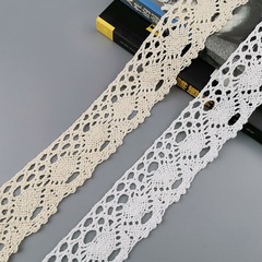 4cm bleached cotton lace edge, factory supply, wholesale, for shoe hats curtains accessories, clothing and home textiles accessories lace