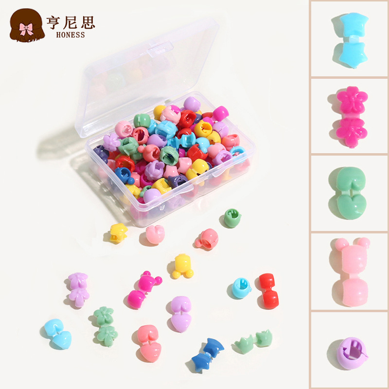 亞馬遜爆款五角星豆豆夾跨境熱銷新款心形米奇豆豆扣泫雅花朵抓夾