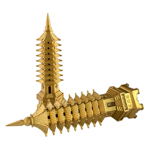 Source manufacturer wholesale machine die-casting brass Wenchang Tower 9 ninth floor 13 thirteenth floor Wenchang Tower ornaments