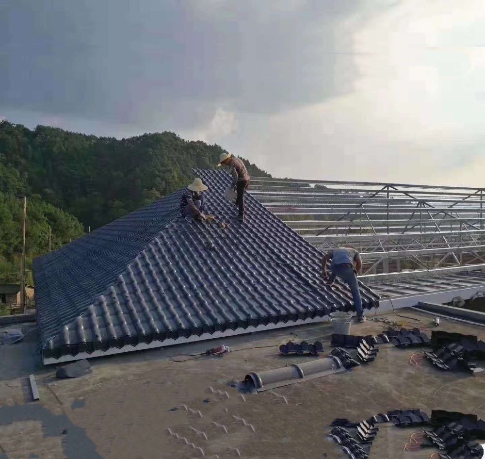 树脂瓦厂家直售 仿古瓦 造型美观  清晰花纹 可按需购买 多色可选