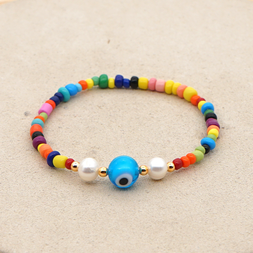 Simple Color Rice Beads Fashion Ethnic Style Natural Freshwater Pearl Handmade Bracelet For Women display picture 6