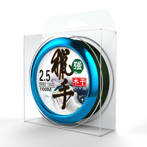 Wooden 100-meter Hunter Nylon Line Primary Fishing Line for Stillwater and Sea Fishing, Lure Leader Line Main Line Nylon Fishing Line Fishing Tackle Wholesale