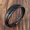 Men's accessory, woven bracelet stainless steel, wholesale