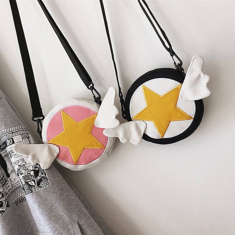 Japanese Fashion New   Cute Cartoon Magic Sakura Canvas Shoulder Bag Girl Cute Funny Purse  Wholesale display picture 74