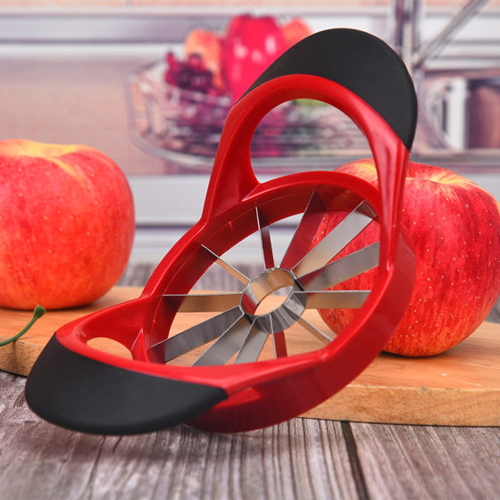 12 Open Apple cutting household fruit cutter corer creative stainless steel fruit cutter fruit cutting wholesale