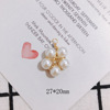 Fashionable sophisticated accessory, crystal with bow from pearl, pendant, earrings, wholesale