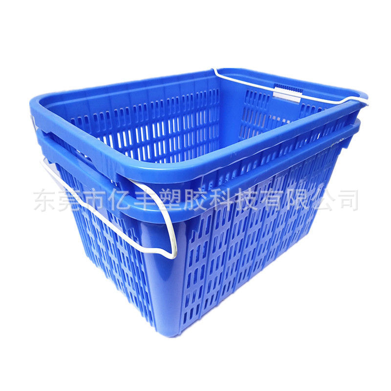 农场蔬菜水果采摘塑料周转箩铁耳运输配送塑胶周转筐瓜果搬运框子