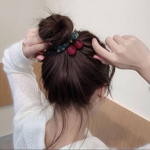 Korean version of Internet celebrity headband rubber band hair rope leather case hair accessories ball headband simple fashionable hair band for women adults