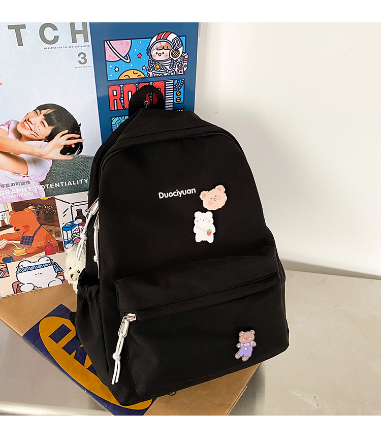 Simple Students Cute School Bag Vintage Soft Backpack display picture 45