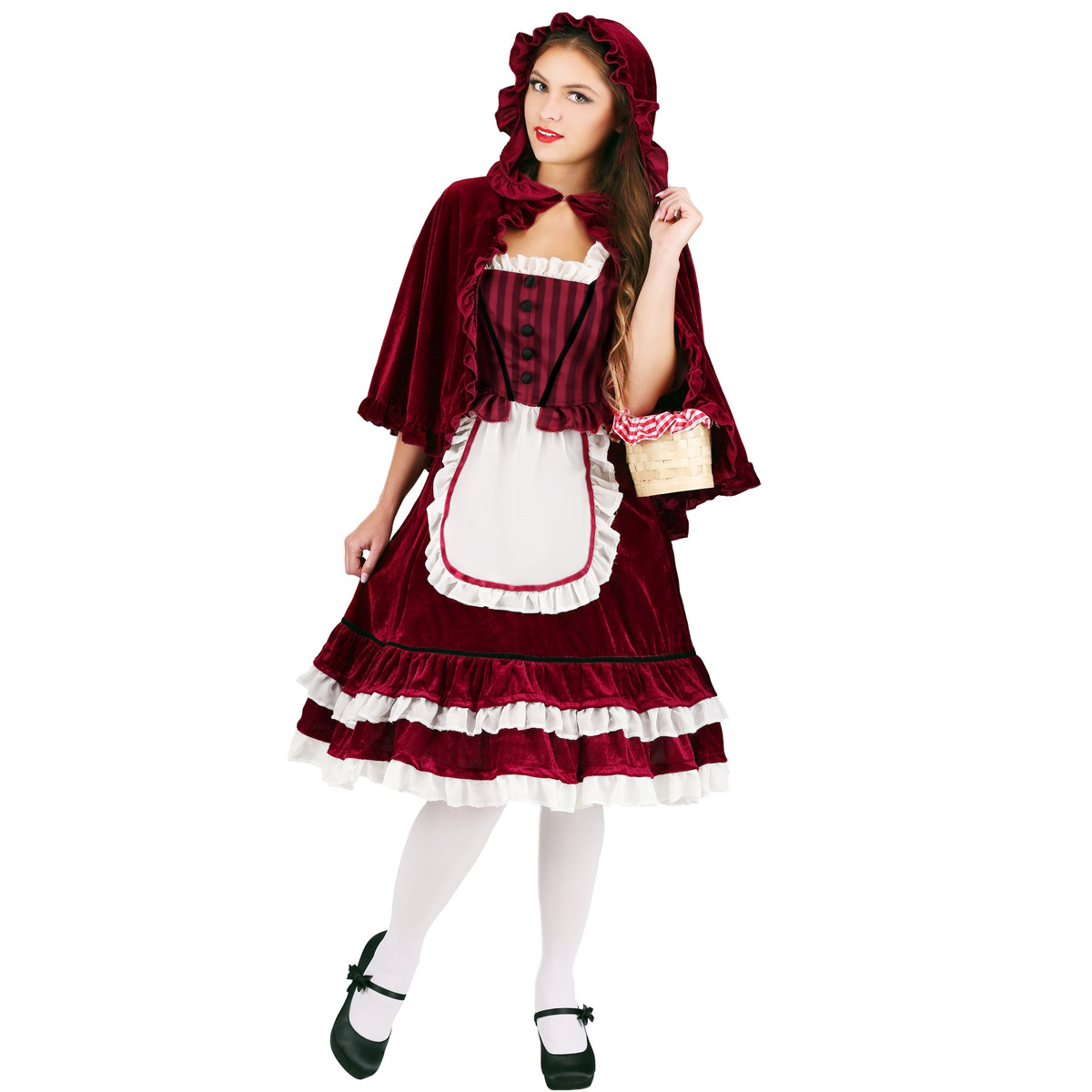 Halloween New Masquerade cosplay Little Red Riding Hood Princess Dress Bar Party Show Costume Wholesale